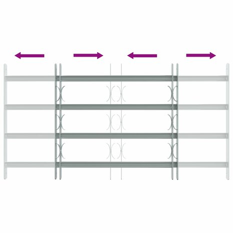 Raamhekwerk met 4 kruisbalken 3 st 6