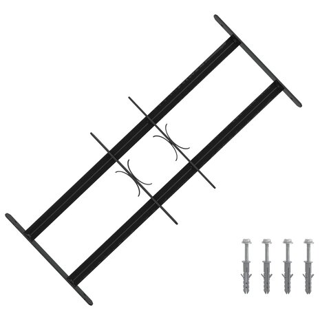 Raamhekwerk met 2 kruisregels 3 st 43-74 cm 1