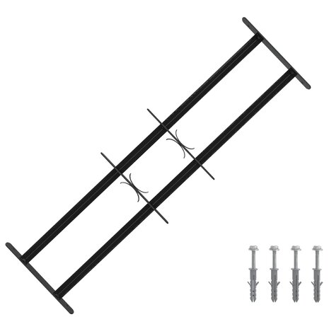 Raamhekwerk met 2 kruisregels 3 st 63-114 cm 1