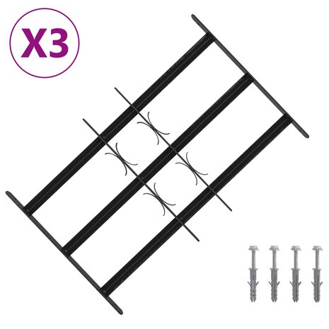 Raamhekwerk met 3 kruislijsten 3 st 43-74 cm 2