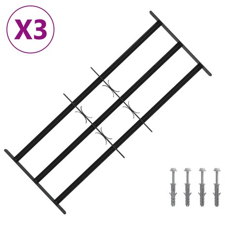 Raamhekwerk met 3 kruislijsten 3 st 2