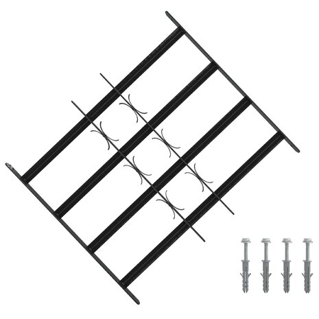 Raamhekwerk met 4 kruisbalken 3 st 43-74 cm 1