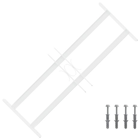 Raamhekwerk met 2 kruisregels 3 st 43-74 cm 1