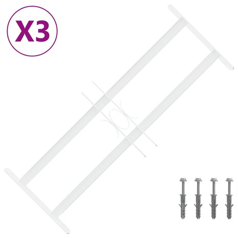 Raamhekwerk met 2 kruisregels 3 st 43-74 cm 2
