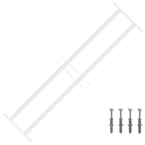 Raamhekwerk met 2 kruisregels 3 st 63-114 cm 1