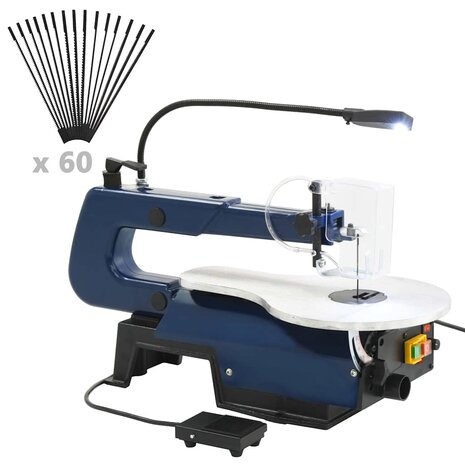 Figuurzaagmachine elektrisch met voetpedaal en LED-lampje 125 W  1