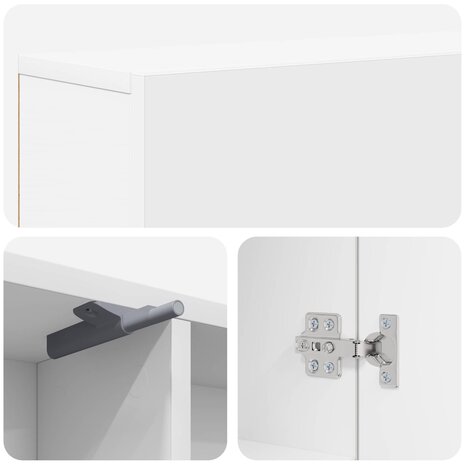 Haardombouw Wit 102 x 18 x 100,5 cm Bewerkt hout 9