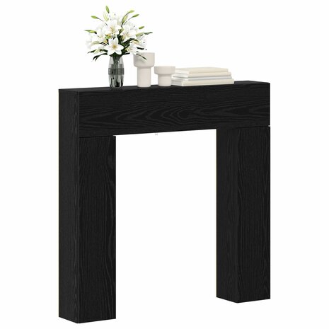Haardombouw Zwart eiken 102 x 18 x 100,5 cm Bewerkt hout 3