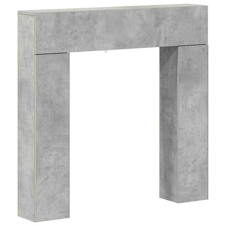 Haardombouw Betongrijs 102 x 18 x 100,5 cm Bewerkt hout 2