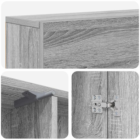 Haardombouw Grijs Sonoma 102 x 18 x 100,5 cm Bewerkt hout 9
