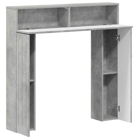 Haardombouw Betongrijs 102 x 18 x 100,5 cm Bewerkt hout 5