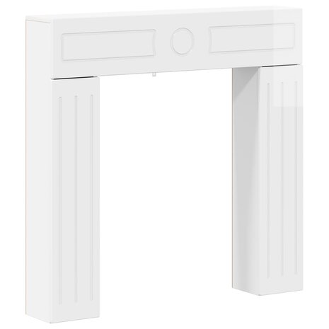 Haardombouw Hoogglans Wit 102 x 18 x 100,5 cm Bewerkt hout 2