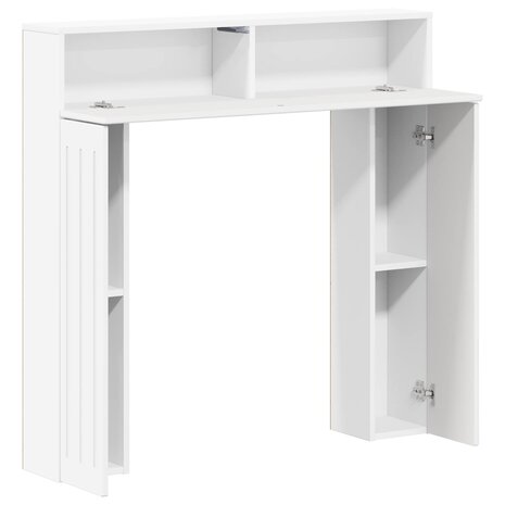 Haardombouw Hoogglans Wit 102 x 18 x 100,5 cm Bewerkt hout 5