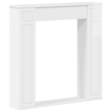 Haardombouw Hoogglans Wit 100 x 20 x 100 cm Bewerkt hout 2