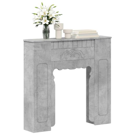 Haardombouw Betongrijs 93 x 20 x 89 cm Bewerkt hout 3