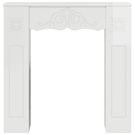 Haardombouw Hoogglans Wit 102 x 20 x 102 cm Bewerkt hout 4