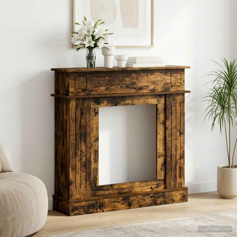 Haardombouw Gerookt eiken 102 x 26 x 100 cm Bewerkt hout 1
