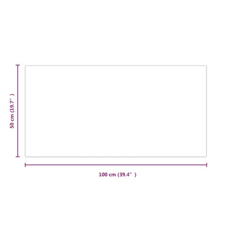 Vuurplaats Glazen Plaat Transparant 100 x 50 cm Glas 7
