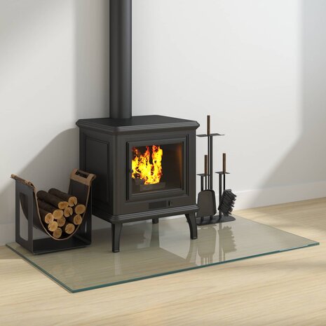 Vuurplaats Glazen Plaat Transparant 100 x 60 cm Glas 3