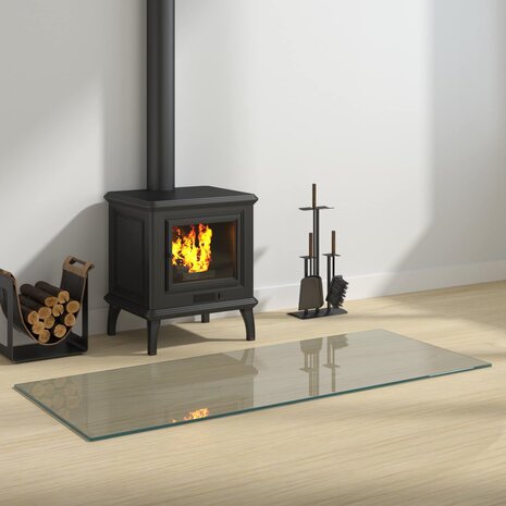 Vuurplaats Glazen Plaat Transparant 120 x 50 cm Glas 1