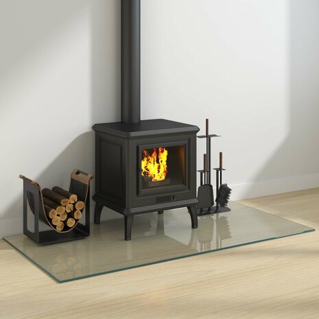 Vuurplaats Glazen Plaat Transparant 120 x 60 cm Glas 3