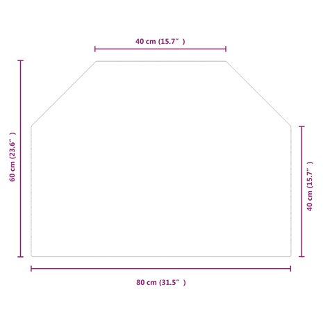 Vuurplaats Glazen Plaat Transparant 80 x 60 cm Glas 7