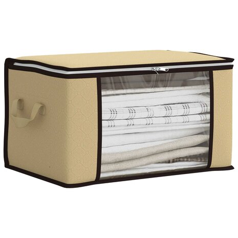 Opbergdoos met Transparante Zijraam 2 st Nonwoven stof 37,5 L 3