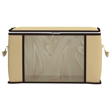 Opbergdoos met Transparante Zijraam 2 st Nonwoven stof 37,5 L 5