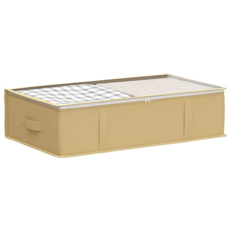 Opbergdoos met transparant bovenraam Cr&egrave;mekleurig Nonwoven stof 3