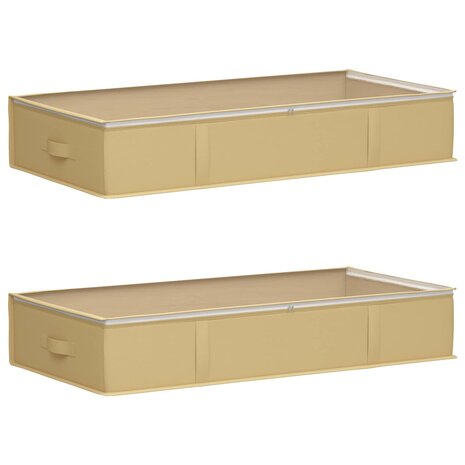 Opbergdoos met transparant bovenraam 2 st Nonwoven stof 64,8 L 2