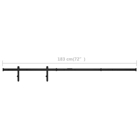 Ophangset voor minischuifdeur 183 cm koolstofstaal 6