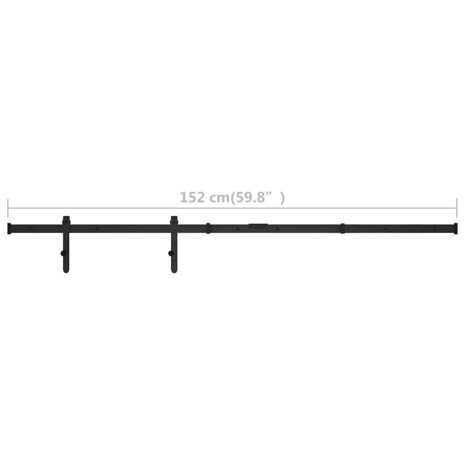 Ophangset voor minischuifdeur 152 cm koolstofstaal 6