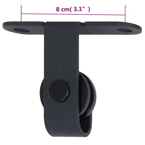 Ophangset voor minischuifdeur 152 cm koolstofstaal 6