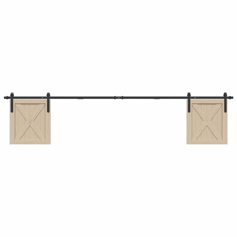 Ophangset voor schuifdeur 244 cm koolstofstaal 1