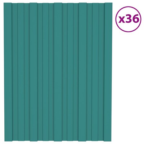 Dakpaneel 36 st Groen 60 x 45 cm Verzinkt staal 2