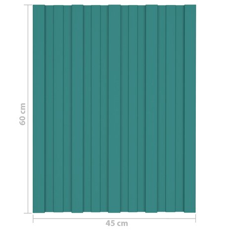 Dakpaneel 36 st Groen 60 x 45 cm Verzinkt staal 7