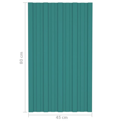 Dakpaneel 12 st Groen 80 x 45 cm Verzinkt staal 7