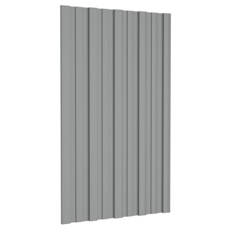 Dakpaneel 12 st Grijs 80 x 45 cm Verzinkt staal 1