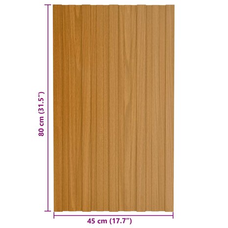 Dakpaneel 12 st Naturel 80 x 45 cm Verzinkt staal 7