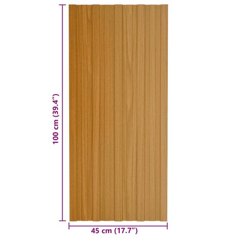 Dakpaneel 12 st Naturel 100 x 45 cm Verzinkt staal 7