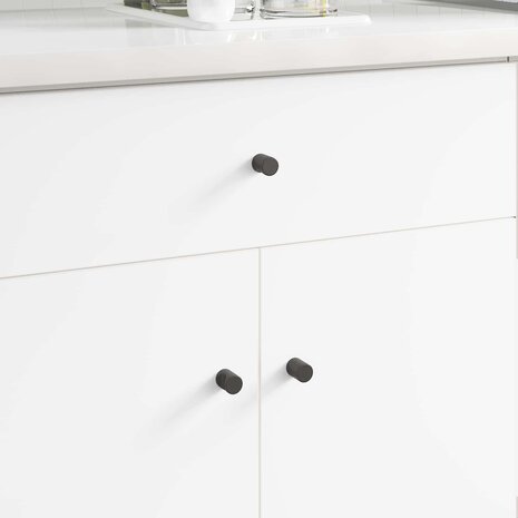 Kastknop 2 st Zwart 18 x 23 mm IJzer 1