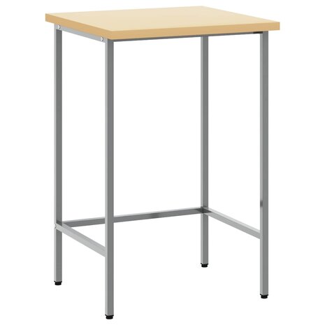 Hoektafel Grijs 55 x 55 x 85 cm Staal en Geg engineered Hout 2