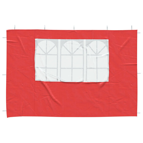 Partytent Zijwand 2 st 300 x 195 cm Rood PE en staal 3