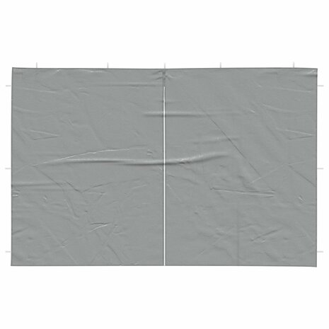 Partytent Zijwand 2 st 300 x 195 cm Lichtgrijs PE en staal 3