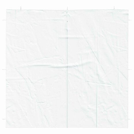 Partytent Zijwand 2 st 200 x 195 cm Wit PE en staal 3