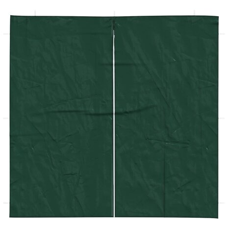 Partytent Zijwand 2 st 200 x 195 cm Groen PE en staal 3