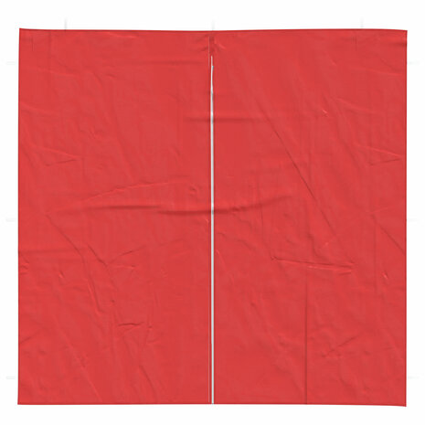 Partytent Zijwand 2 st 200 x 195 cm Rood PE en staal 3