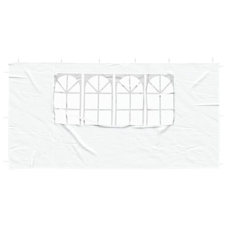 Partytent Zijwand 2 st 400 x 195 cm Wit PE en staal 3