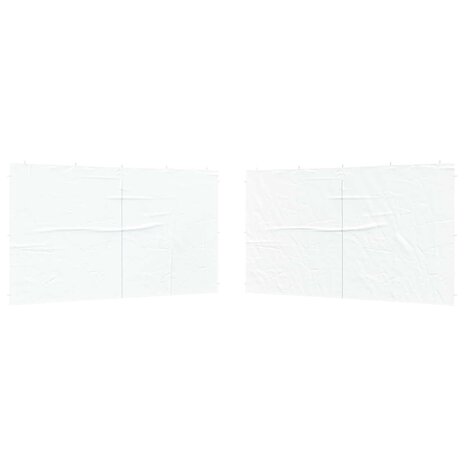 Partytent Zijwand 2 st 400 x 195 cm Wit PE en staal 2