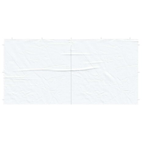 Partytent Zijwand 2 st 400 x 195 cm Wit PE en staal 3